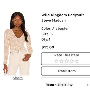 Bodysuit from Steve Madden / revolve - worn once